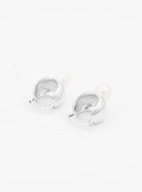 Sterling Silver Mini Bubble Hoop Sphere Earrings Pearl by Modern Weaving | Couverture & The Garbstore