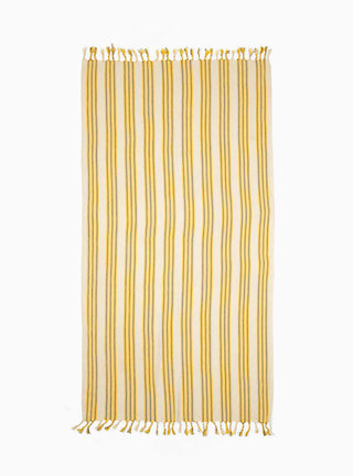 Sol Cotton and Linen Towel Mustard Yellow & Black by Mizar & Alcor | Couverture & The Garbstore