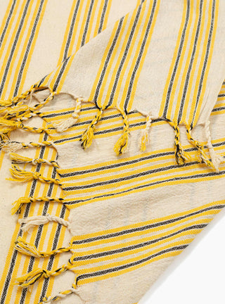 Sol Cotton and Linen Towel Mustard Yellow & Black by Mizar & Alcor | Couverture & The Garbstore
