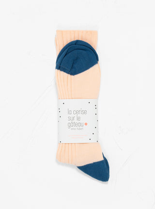 Yvette Socks Crevette Pink & Blue by La Cerise Sur Le Gateau | Couverture & The Garbstore