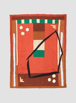 Seated Motif Quilt Red by Tessa Layzelle | Couverture & The Garbstore