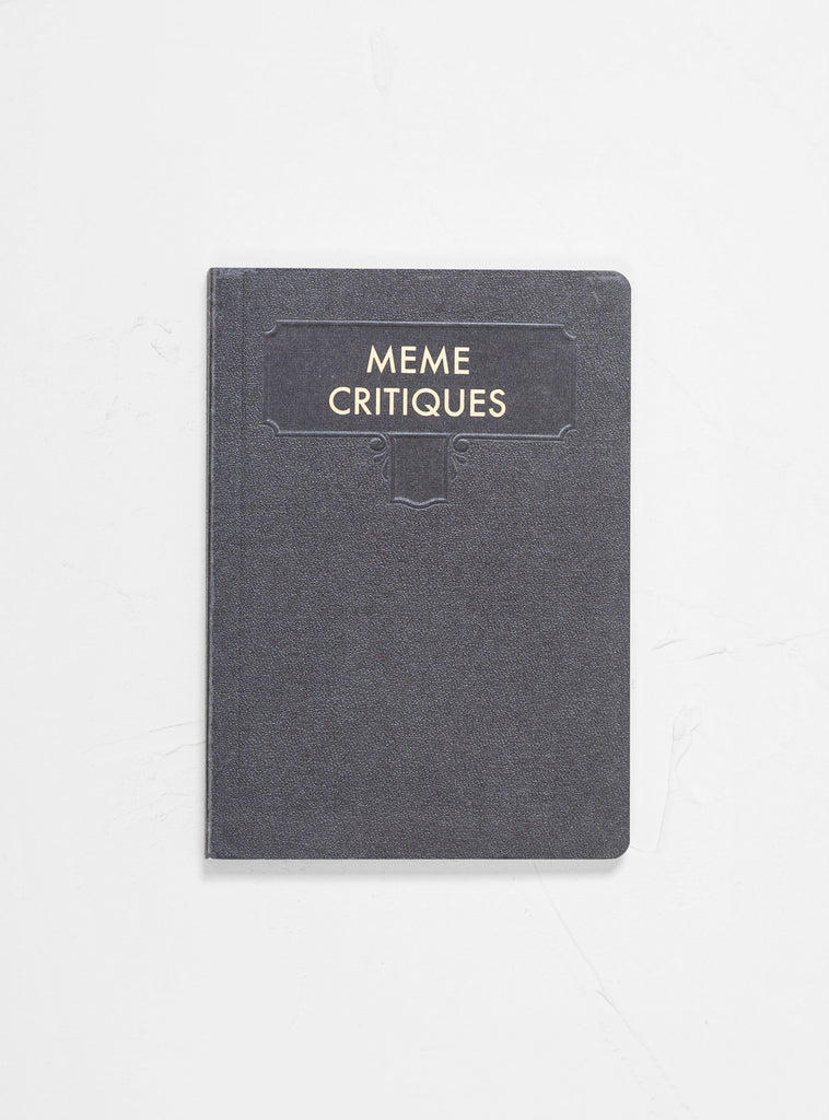 Meme Critiques Journal Black by The Mincing Mockingbird | Couverture & The Garbstore