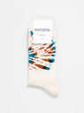 Tie Dye Pattern Crew Socks Blue & Terracotta Brown by ROTOTO | Couverture & The Garbstore