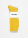 Recycled Cotton Ribbed Crew Socks Lime Green by ROTOTO | Couverture & The Garbstore