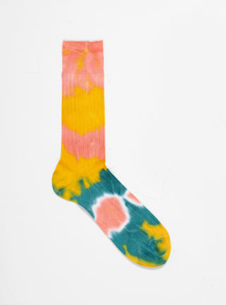 Tie Dye Formal Crew Socks Blue, Pink & Yellow by ROTOTO | Couverture & The Garbstore