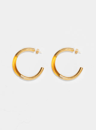 Gold Chunky Hoops Citrine by Shyla by Couverture & The Garbstore