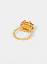 Square Claw Ring Citrine by Shyla | Couverture & The Garbstore