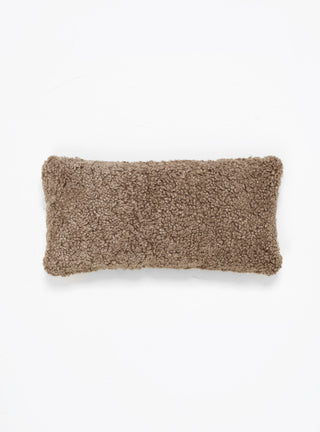 Short Wool Sheepskin Cushion Taupe by Natures Collection | Couverture & The Garbstore