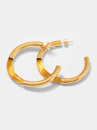Gold Chunky Hoops Citrine by Shyla by Couverture & The Garbstore