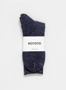 Washi Pile Crew Socks Navy by ROTOTO | Couverture & The Garbstore