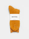 Washi Pile Crew Socks Dark Yellow by ROTOTO by Couverture & The Garbstore