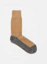 Very Velour Socks Beige & Black by ROTOTO by Couverture & The Garbstore