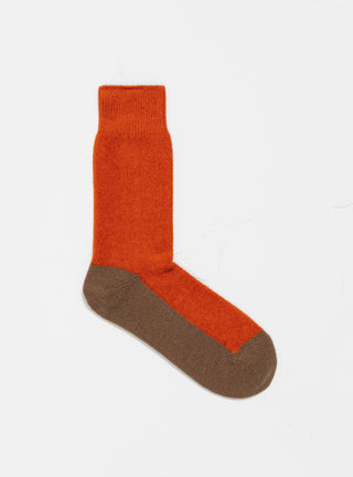 Very Velour Socks Orange & Camel by ROTOTO | Couverture & The Garbstore