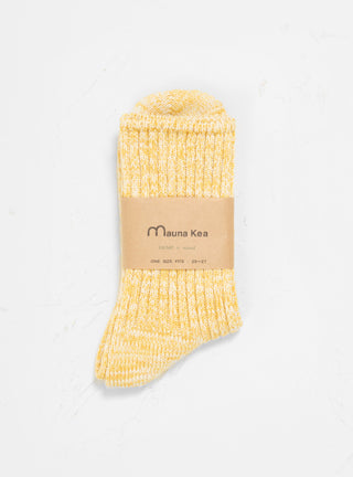 Low Gauge Pastel Rib Socks Yellow by Mauna Kea | Couverture & The Garbstore