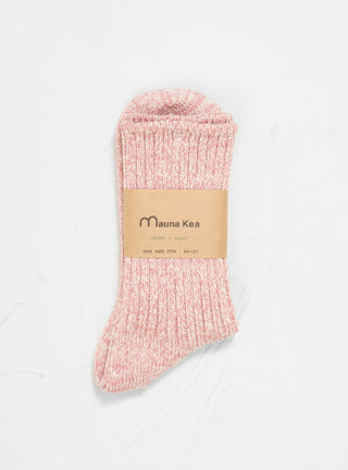 Low Gauge Pastel Rib Socks Red by Mauna Kea | Couverture & The Garbstore
