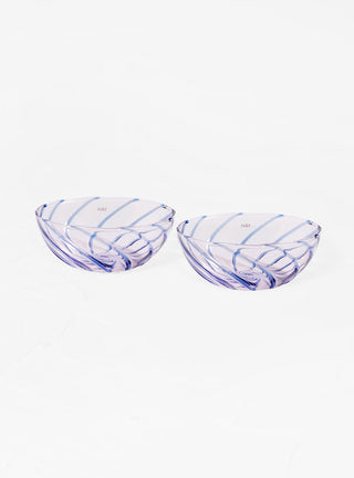 Spin Bowls Set of 2 Light Pink & Blue Stripes by Hay | Couverture & The Garbstore