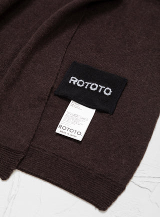 Cashmere Cotton Scarf Dark Brown by ROTOTO | Couverture & The Garbstore