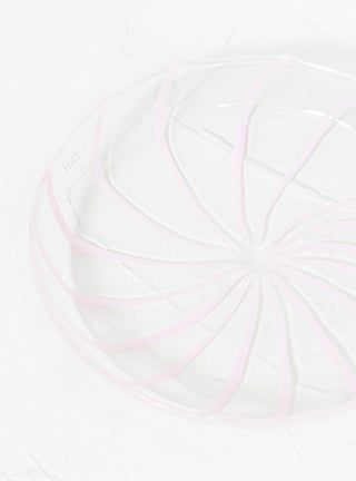 Spin Saucer Set of 2 Clear & Pink Stripes by HAY by Couverture & The Garbstore