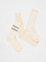 Organic Cotton Trio Socks 3 Pack Ecru by ROTOTO by Couverture & The Garbstore