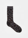 Pile Leopard Crew Socks Charcoal by ROTOTO | Couverture & The Garbstore