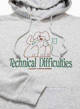 Technical Difficulties Hoodie Ash Grey by PLAYDUDE | Couverture & The Garbstore