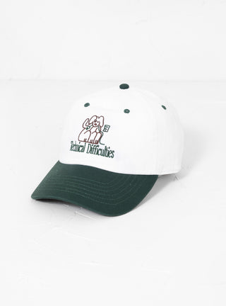 Technical Difficulties Cap White & Green by PLAYDUDE | Couverture & The Garbstore
