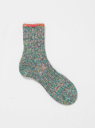 6 Colour Twister Heather Socks Green by Mauna Kea | Couverture & The Garbstore