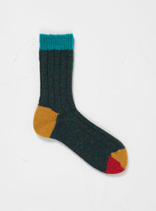 Wool 4 Colour Socks Green by Mauna Kea | Couverture & The Garbstore