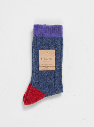 Wool 4 Colour Socks Purple by Mauna Kea | Couverture & The Garbstore