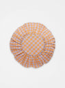 Leinikki Gingham Round Cushion Apricot by Projektityyny | Couverture & The Garbstore