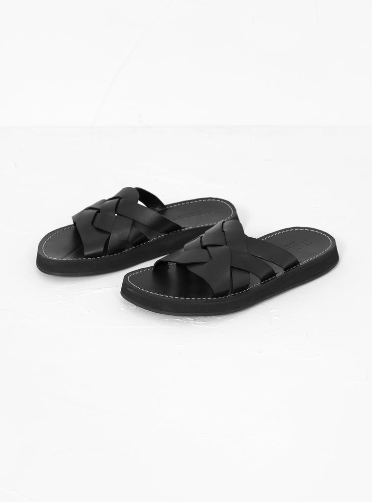 Espol Leather Sandals Black by Hereu by Couverture & The Garbstore