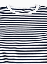 COOLMAX Long Sleeve T-shirt Navy & White Stripe by nanamica | Couverture & The Garbstore