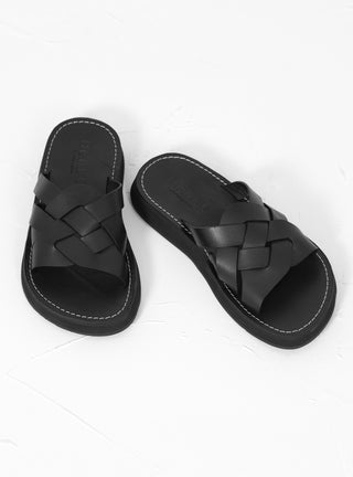 Espol Leather Sandals Black by Hereu | Couverture & The Garbstore