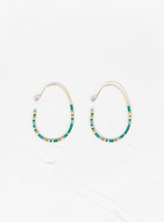 Large Miyuki Beads Hoops Green Mix by Helena Rohner | Couverture & The Garbstore
