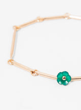Links Bracelet With Tiny Stone Flower Chrysophase by Helena Rohner | Couverture & The Garbstore