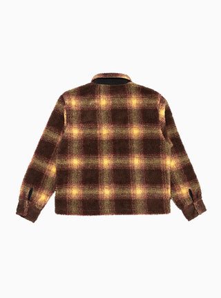 Shadow Plaid Sherpa Zip Shirt Brown by Stüssy | Couverture & The Garbstore
