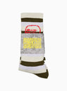 Striped Logo Head Socks Cement Grey & Khaki by Brain Dead | Couverture & The Garbstore