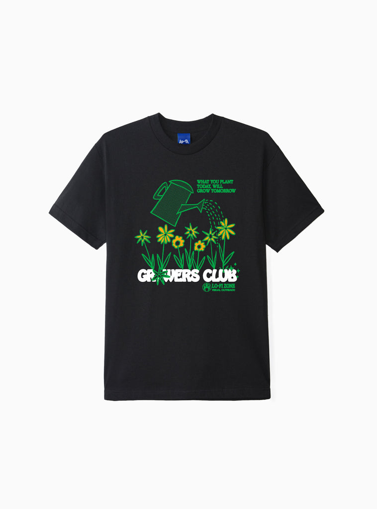 Growers Club T-shirt Black by Lo-Fi | Couverture & The Garbstore