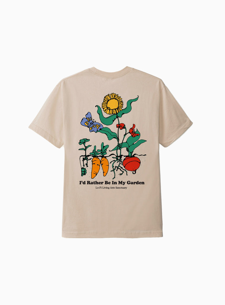 Garden Logo T-shirt Sand by Lo-Fi | Couverture & The Garbstore