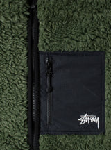 Sherpa Jacket Olive by Stüssy | Couverture & The Garbstore
