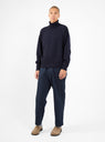 Kendrew Turtle Neck Merino Wool Sweater Navy by The English Difference | Couverture & The Garbstore