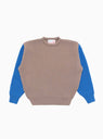 Beacon Merino Wool Crew Sweater Earth & Royal Blue by The English Difference | Couverture & The Garbstore
