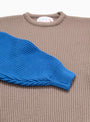 Beacon Merino Wool Crew Sweater Earth & Royal Blue by The English Difference | Couverture & The Garbstore