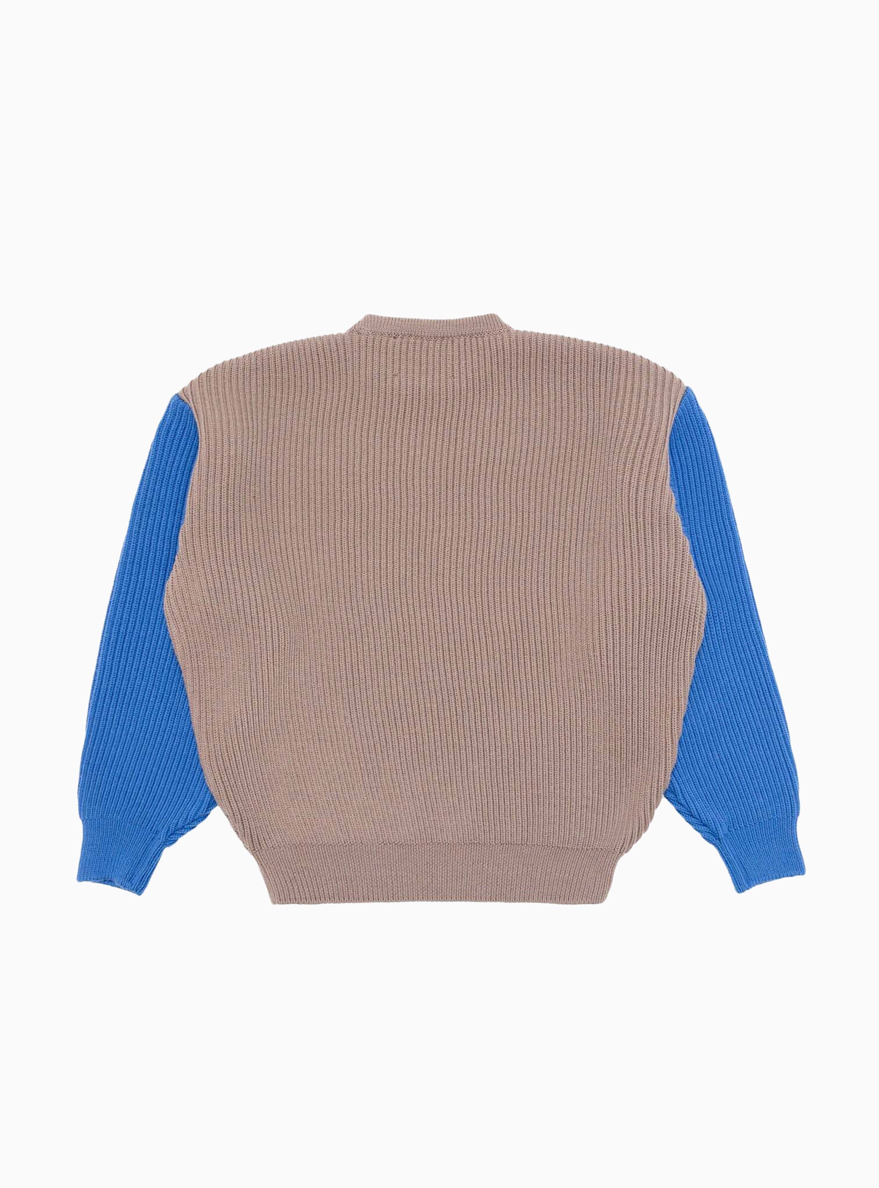 Beacon Merino Wool Crew Sweater Earth & Royal Blue by The English Difference | Couverture & The Garbstore