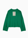 Big Bite Oversized Cropped Sweater Green by Brain Dead | Couverture & The Garbstore