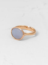 Irregular Oval Faceted Stone Ring Pale Blue by Helena Rohner | Couverture & The Garbstore