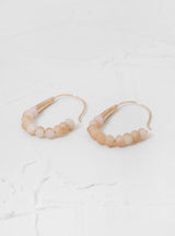 Hoops With Glass Beads Off White & Pink by Helena Rohner | Couverture & The Garbstore