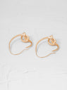 Large Knot Hoops Earrings Gold Plated Brass by Helena Rohner | Couverture & The Garbstore