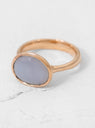 Irregular Oval Faceted Stone Ring Pale Blue by Helena Rohner by Couverture & The Garbstore