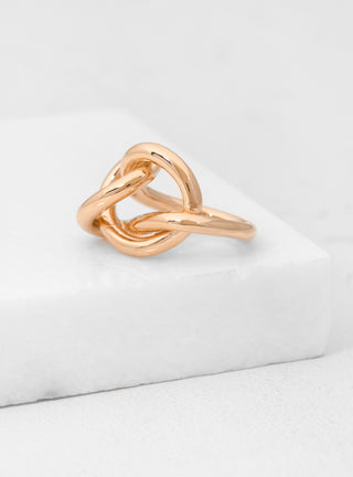 Large Knot Ring Gold Plated Brass by Helena Rohner | Couverture & The Garbstore